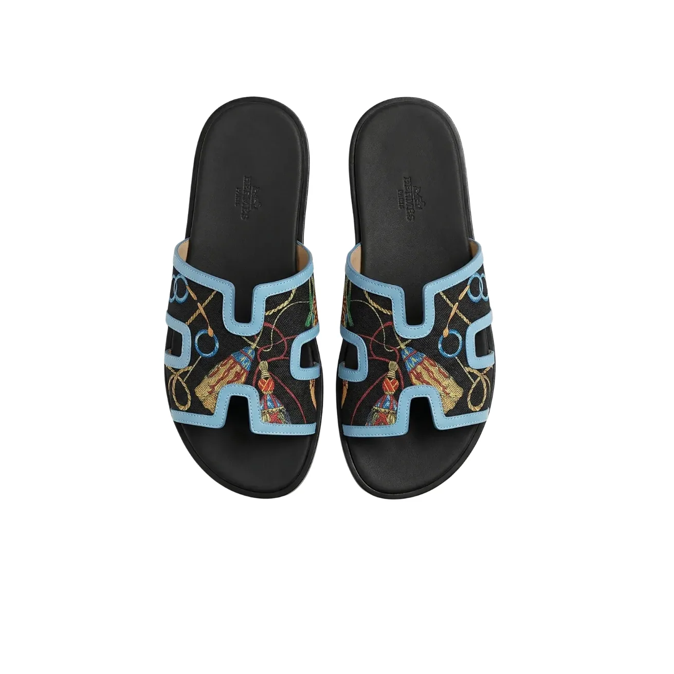 Hermes Izmir Sandals Blue in Multicolor Hermes Izmir Sandals Blue in Multicolor