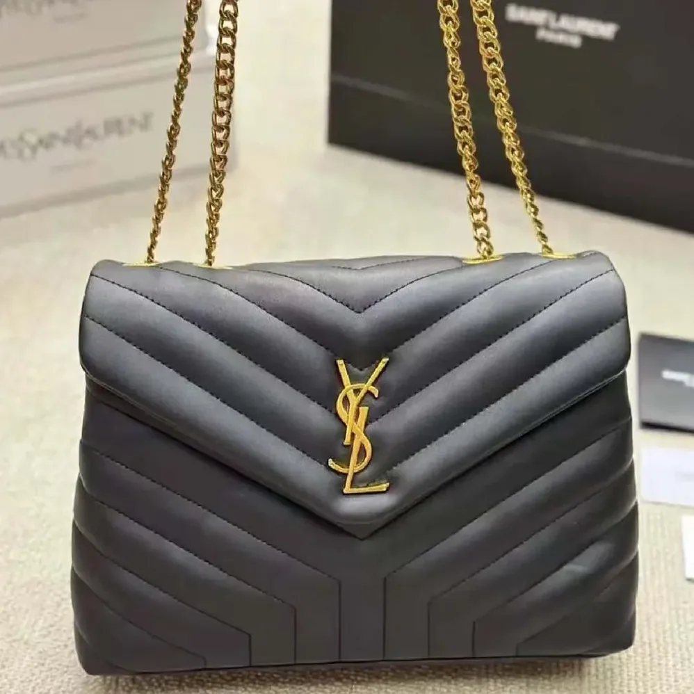 Saint Laurent YSL Loulou Medium Bag in Matelassé Y Leather for Women in Black Saint Laurent YSL Loulou Medium Bag in Matelassé Y Leather for Women in Black