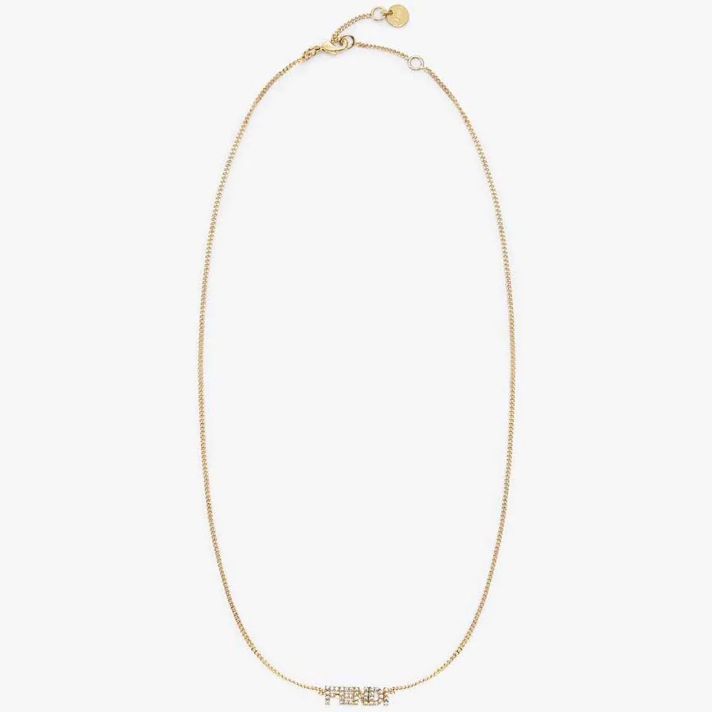 Fendi Signature Necklace Gold for Women in Colored Fendi Signature Necklace Gold for Women in Colored