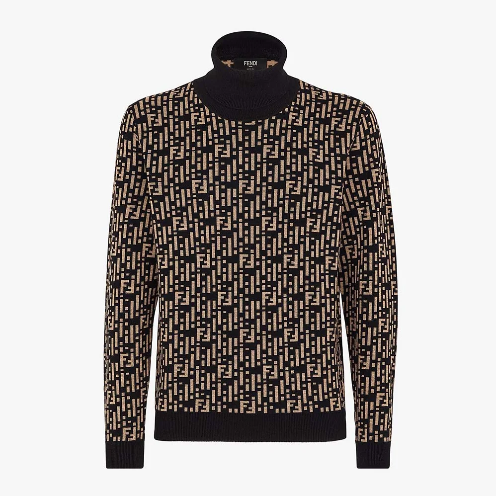 Fendi Regular-fit Sweater with High Collar for Women