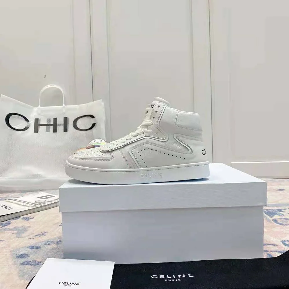 Celine Z Trainer CT-01 High Top Sneaker in Calfskin for Women in White