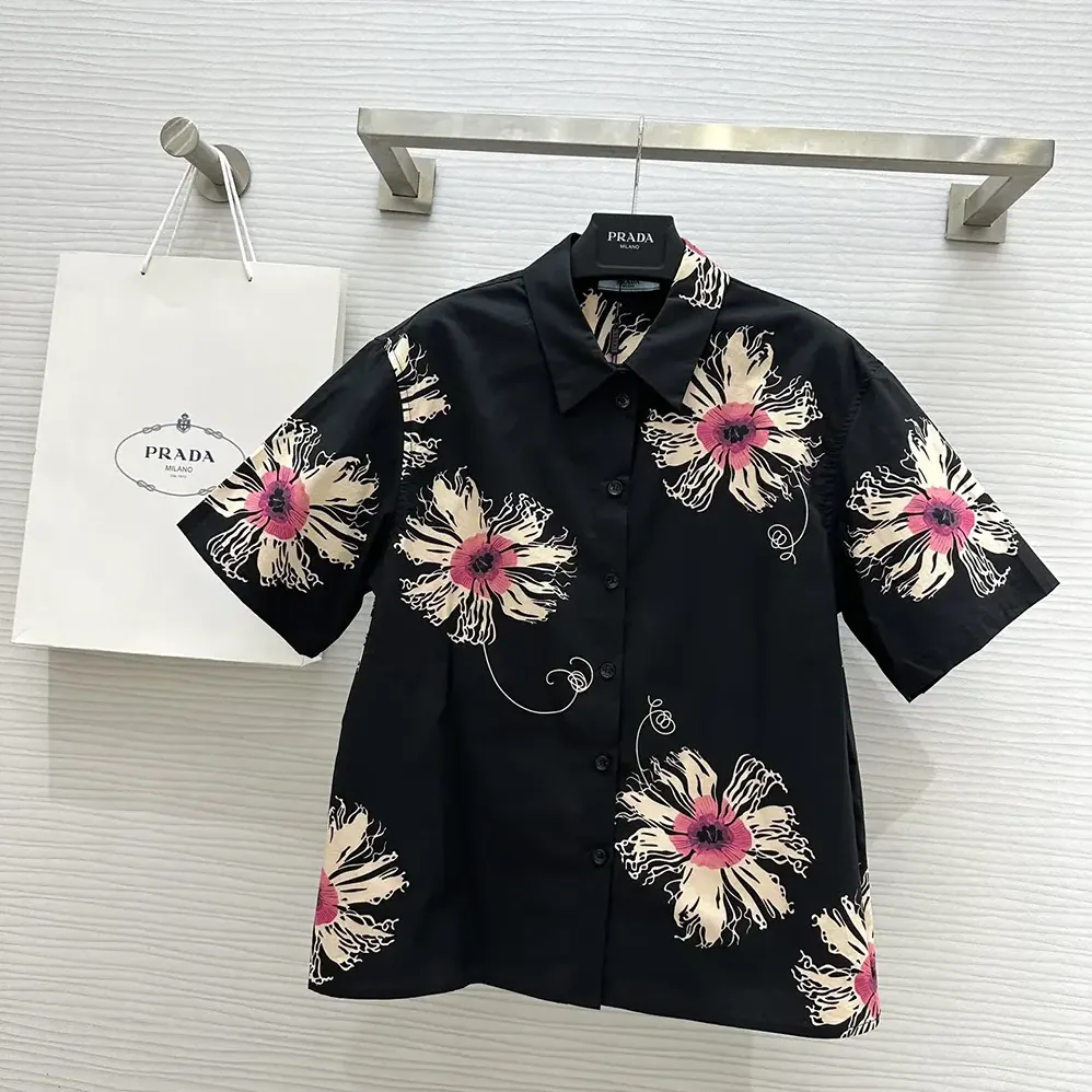 Prada Short for Women in sleeved Printed Poplin Shirt