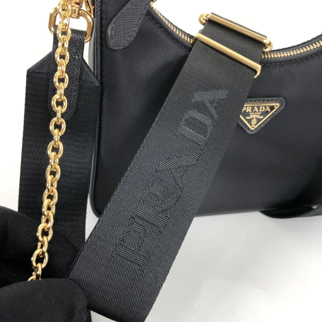 Prada Re- 2005 Re in Nylon Bag Black