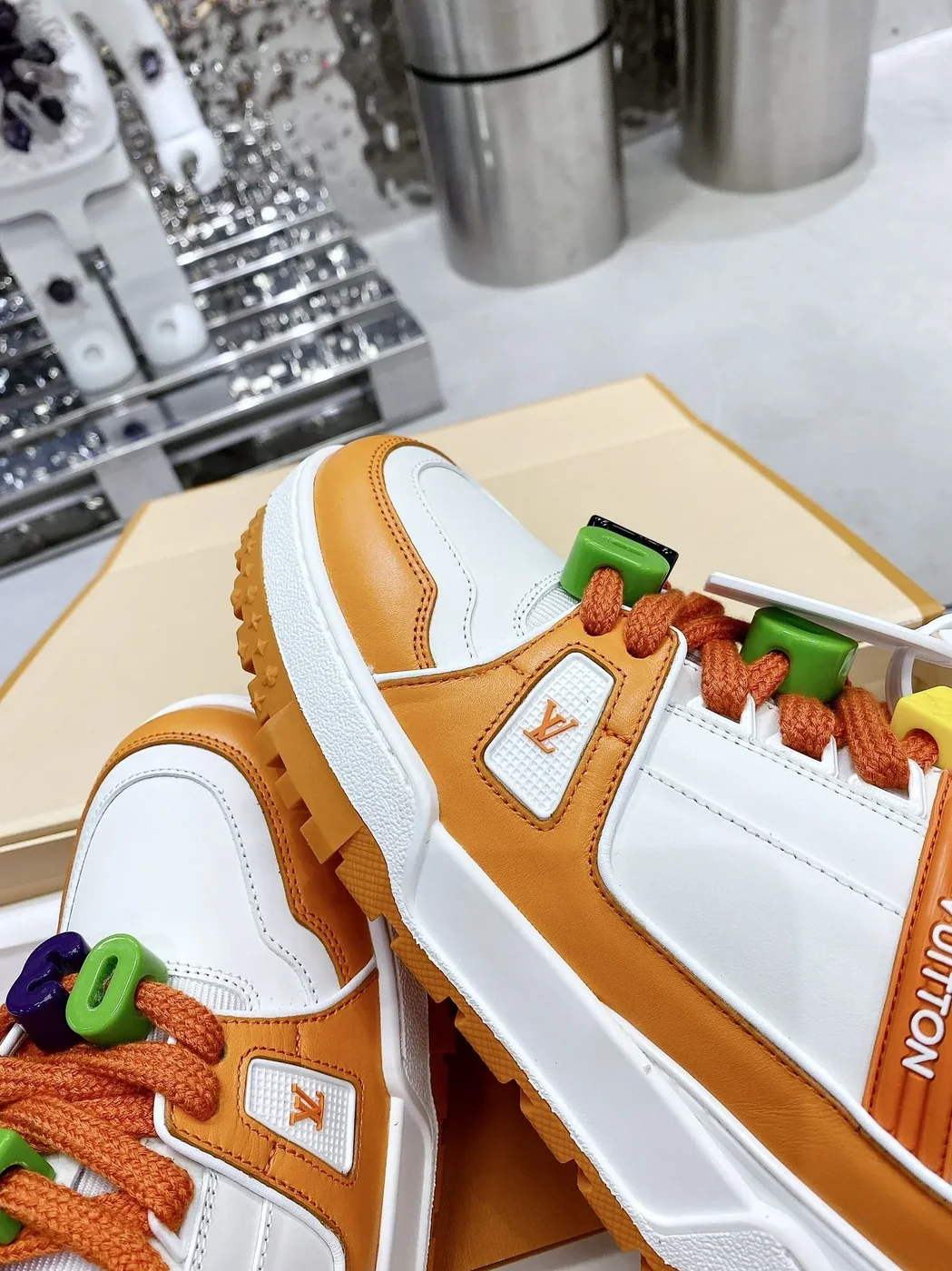 Louis Vuitton LV Trainer Sneaker Orange Louis Vuitton LV Trainer Sneaker Orange