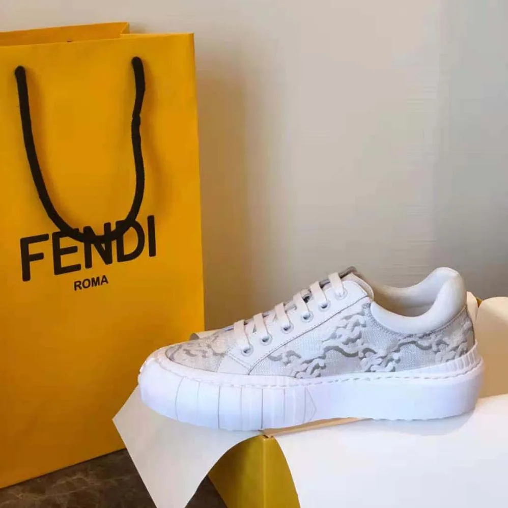 Fendi Force White Fabric Low for Women in Top Sneakers Fendi Force White Fabric Low for Women in Top Sneakers