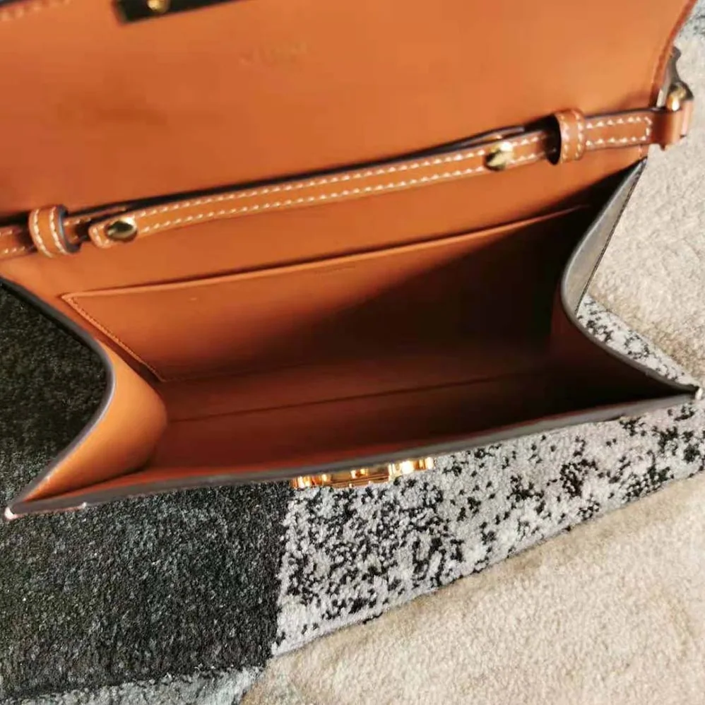 Celine Strap Bag Triomphe in Triomphe Canvas and Calfskin for Women