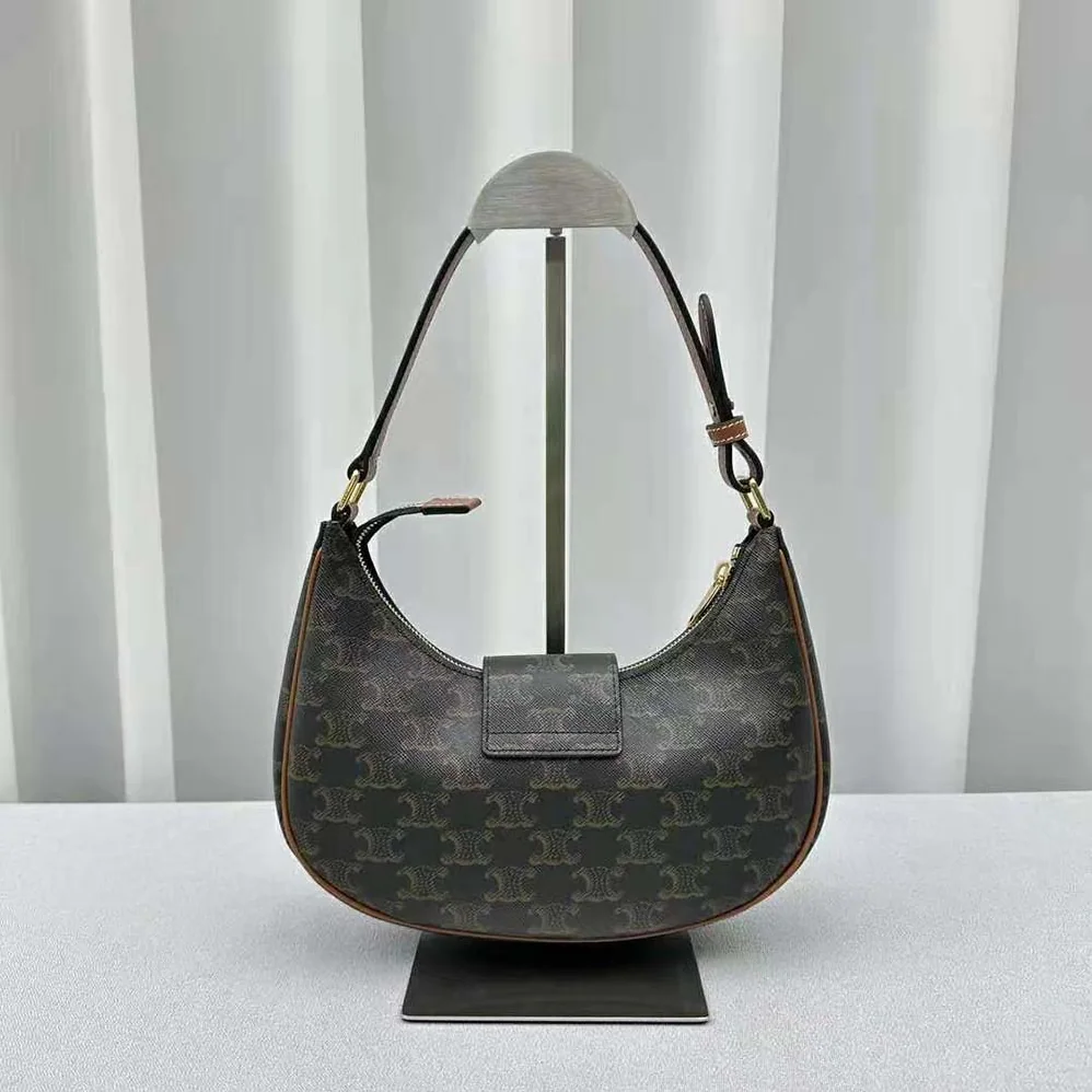 Celine Ava Triomphe Soft Bag in Triomphe Canvas and Calfskin for Women