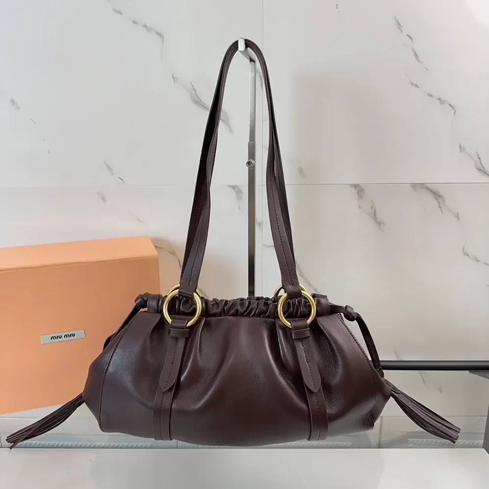Miu Miu Joie Nappa Leather Bag for Women in Bordeaux