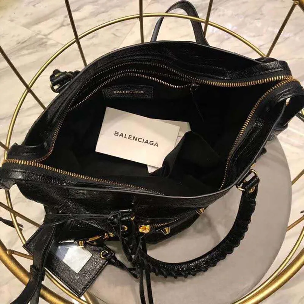Balenciaga Classic Gold City S for Women in Black Balenciaga Classic Gold City S for Women in Black