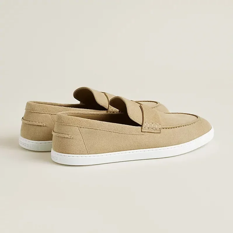 Hermes Job Loafers Beige