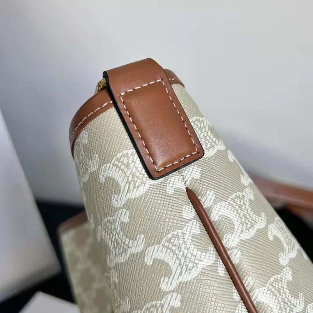Celine Small Bucket Cuir Triomphe in Triomphe Canvas and Calfskin for Women