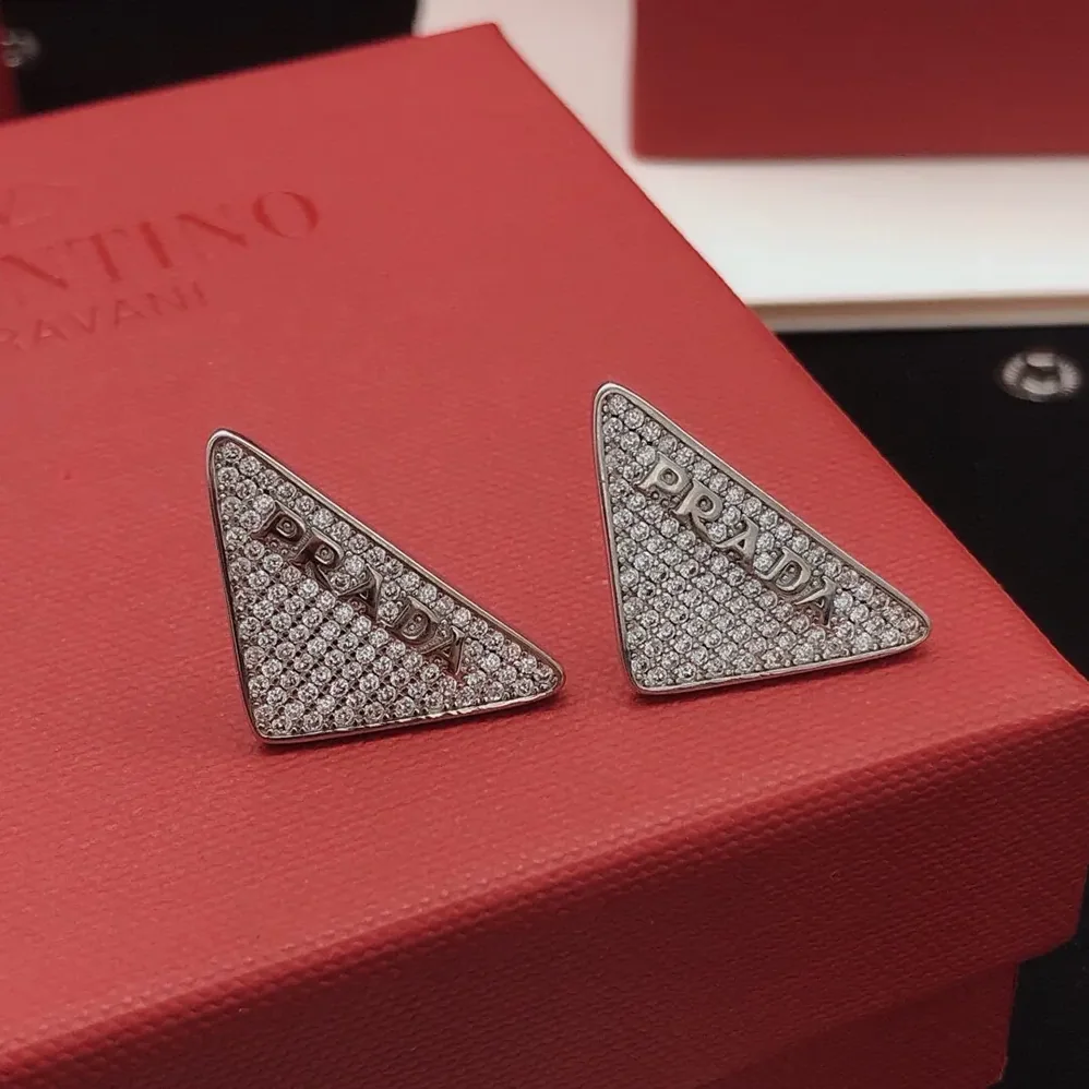 Prada Crystal Logo Jewels Earring for Women