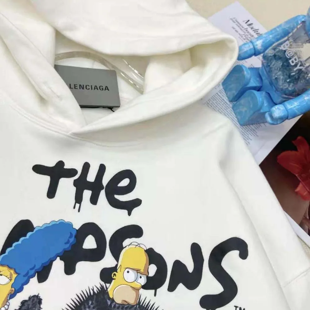 Balenciaga Simpsons Tm and 20th Television Hoodie Wide Fit in White for Men