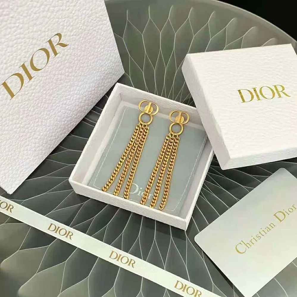Dior 30 Montaigne Earrings Gold for Women in Finish Metal
