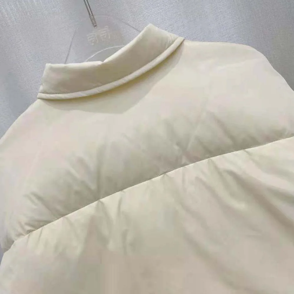 Miu Miu Cropped Technical Fabric Down Jacket for Women