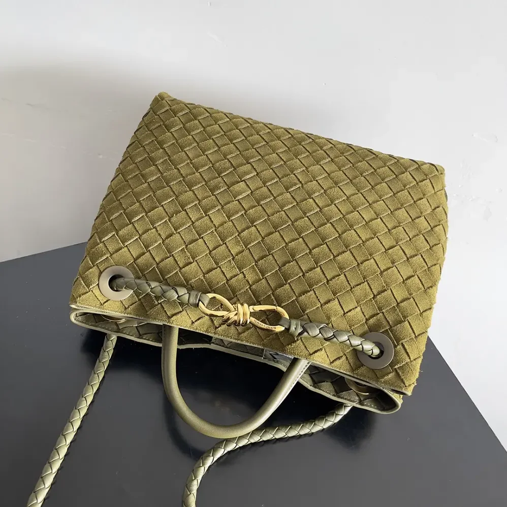 Bottega Veneta Small Andiamo Top Handle Bag in Supple Intrecciato Suede for Women Bottega Veneta Small Andiamo Top Handle Bag in Supple Intrecciato Suede for Women