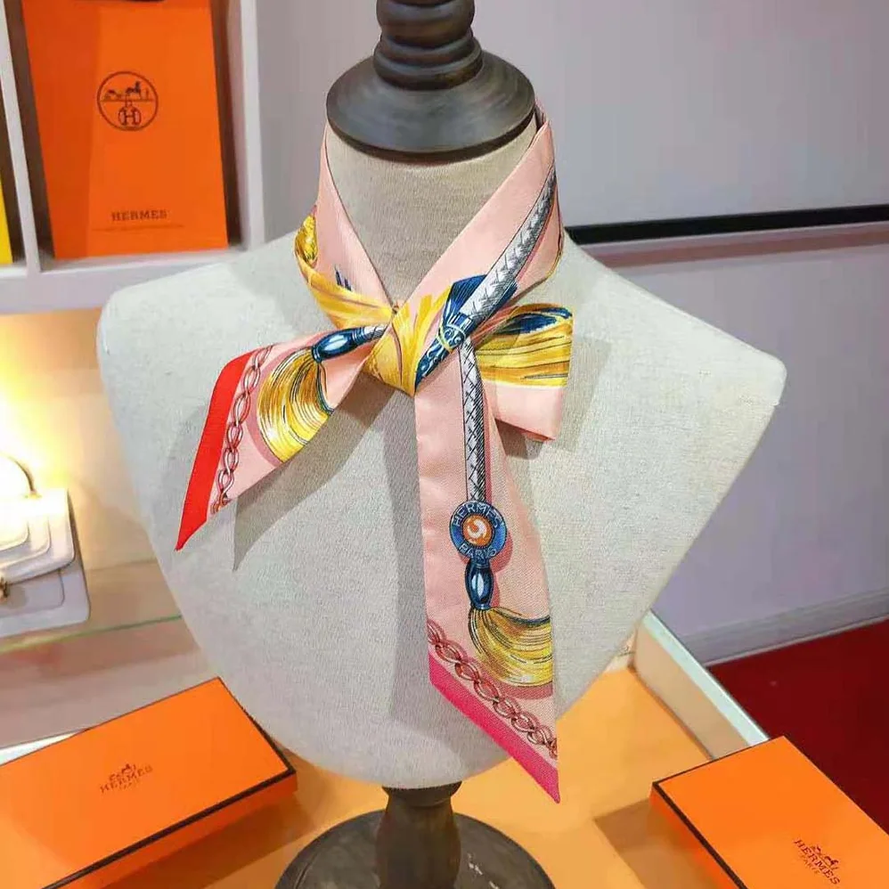 Hermes Cavalcades Twilly for Women in Pink