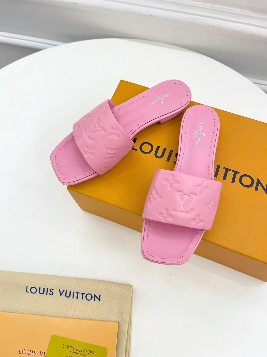 Louis Vuitton Revival Flat Mule Light Pink LV 1A9PA1 Louis Vuitton Revival Flat Mule Light Pink LV 1A9PA1