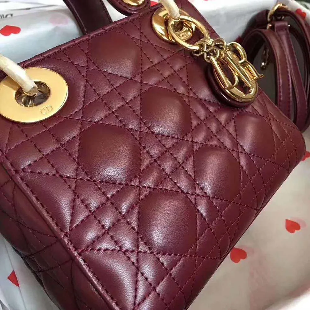 Dior MY ABCDIOR Lambskin Bag for Women in Maroon Dior MY ABCDIOR Lambskin Bag for Women in Maroon