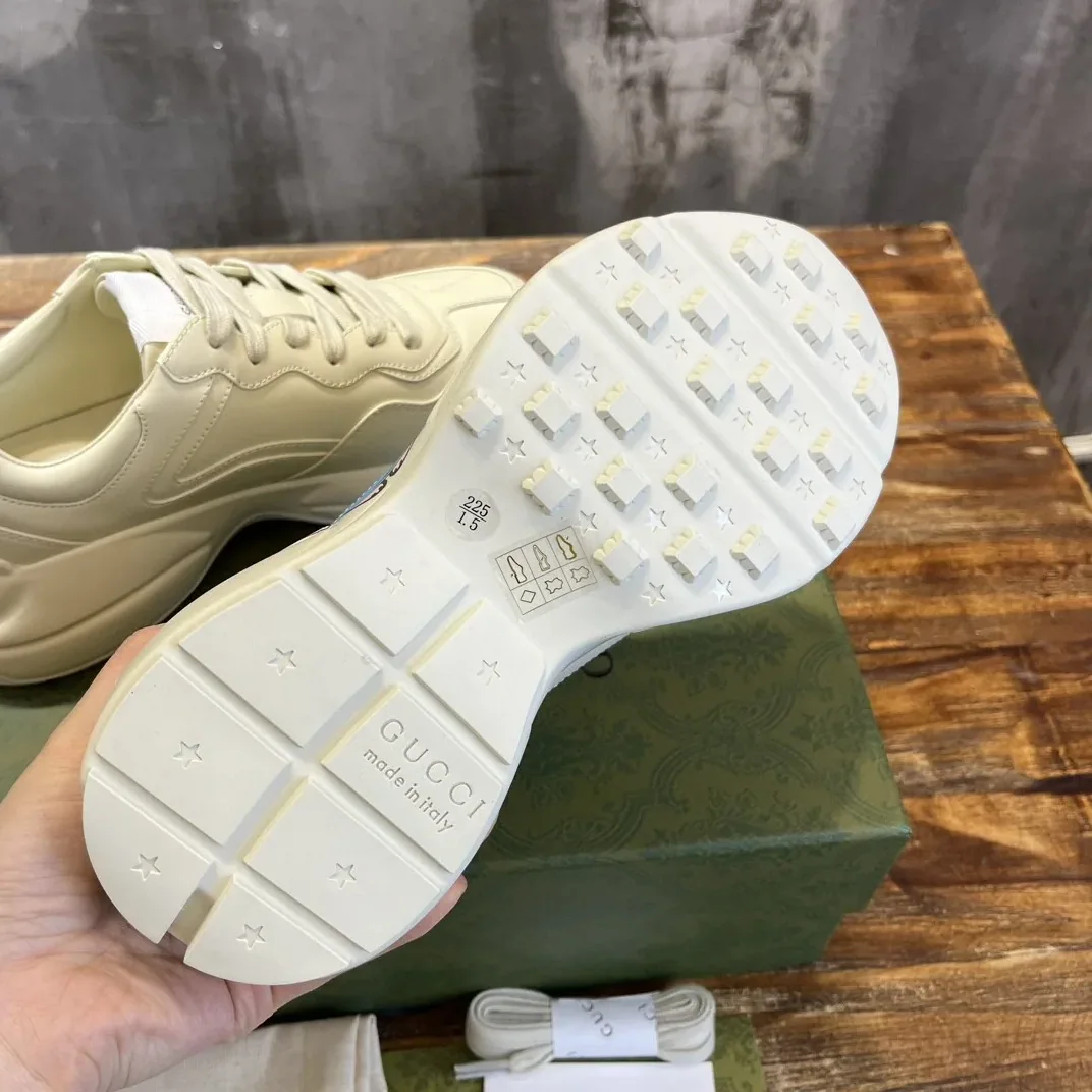Gucci Rhyton Sneaker With Animal Print White Gucci Rhyton Sneaker With Animal Print White