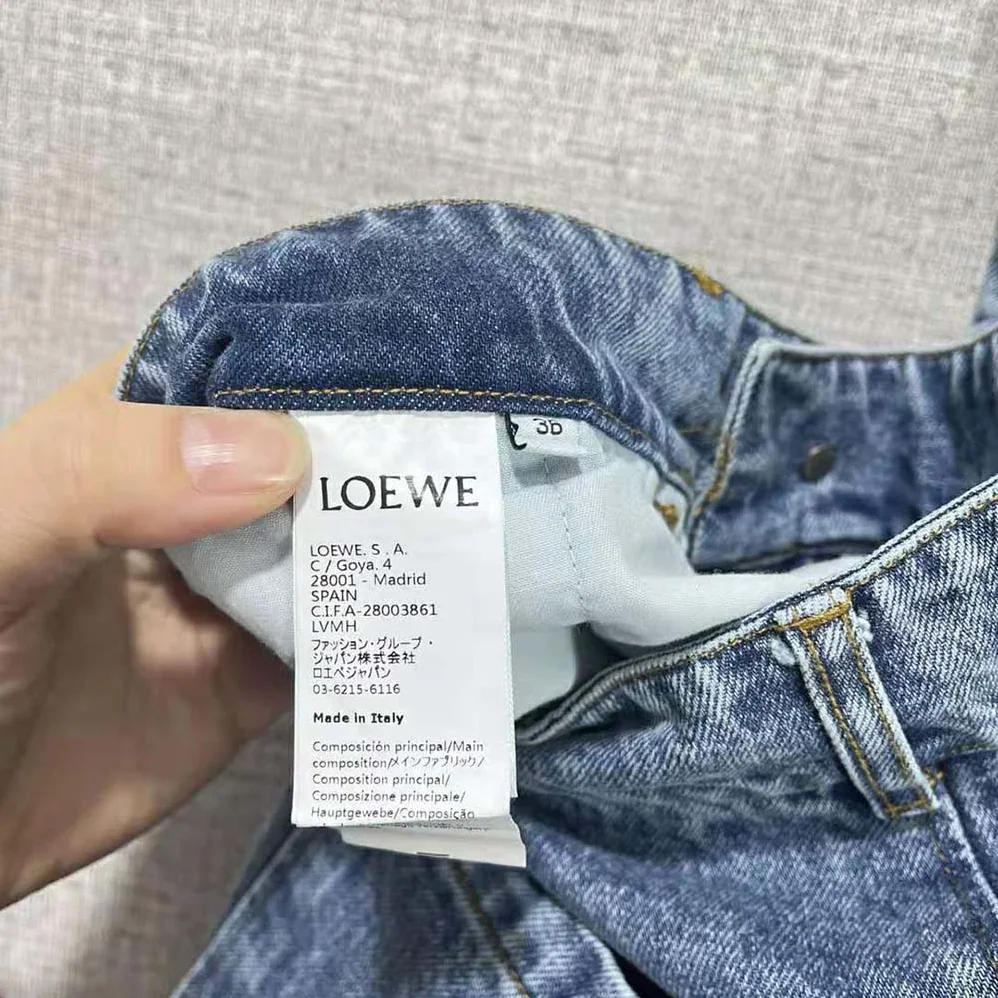 Loewe Anagram Cropped Jeans in Denim for Men