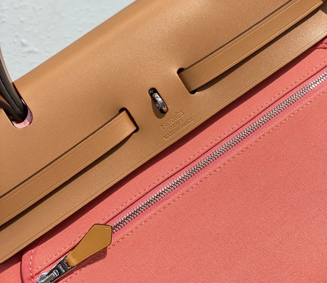 Hermes Herbag Zip Bag Pink, Silver Toned Hardware Bag Hermes Herbag Zip Bag Pink, Silver Toned Hardware Bag