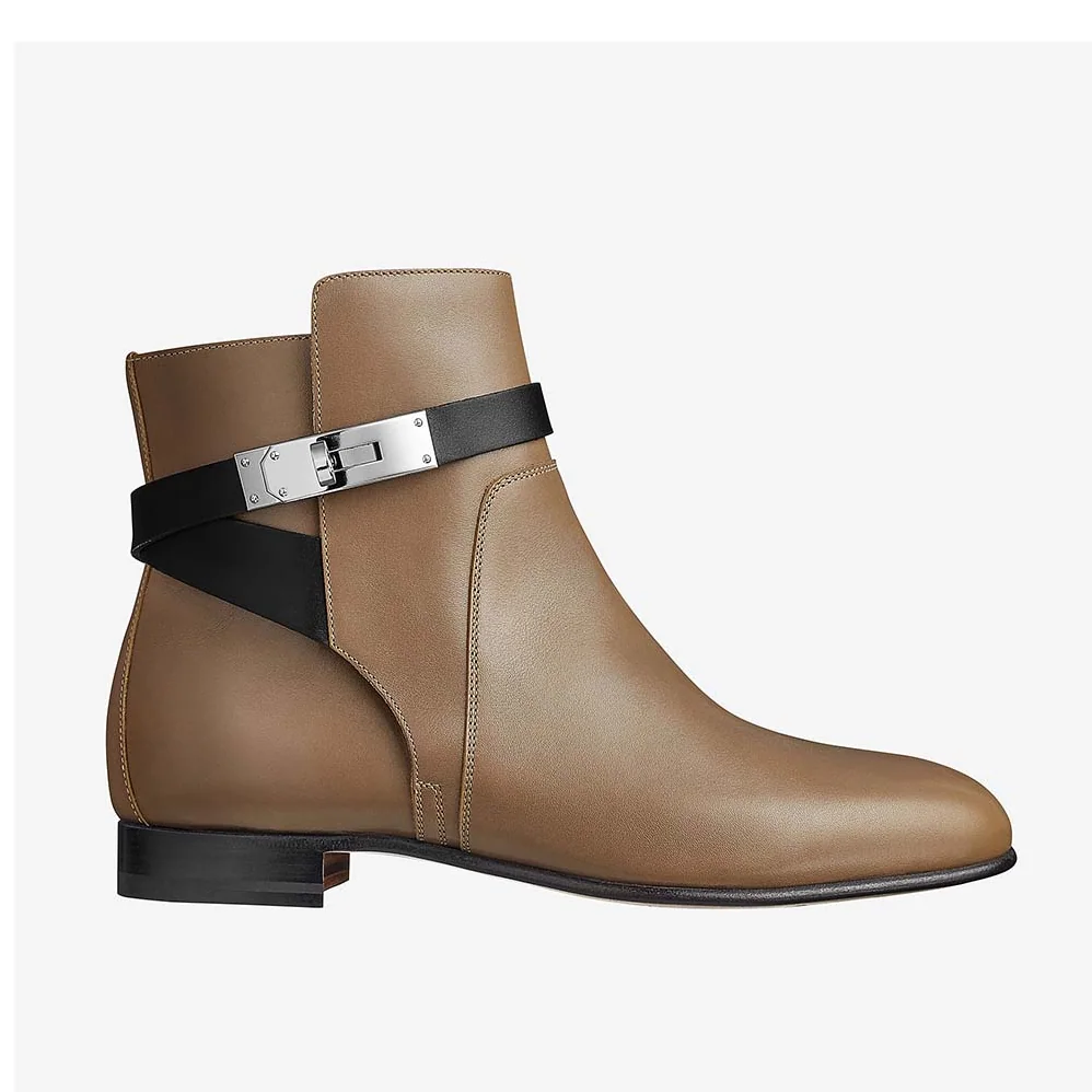Hermes Shoes Neo Ankle Boot for Women in Brown