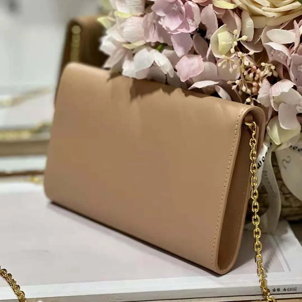 Dior Bobby East-West Pouch with Chain Caramel Beige Smooth Calfskin for Women Dior Bobby East-West Pouch with Chain Caramel Beige Smooth Calfskin for Women