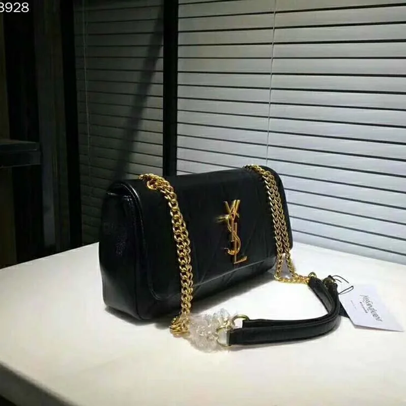 Saint Laurent YSL Medium Jamie Bag in Patchwork Leather in Black Saint Laurent YSL Medium Jamie Bag in Patchwork Leather in Black