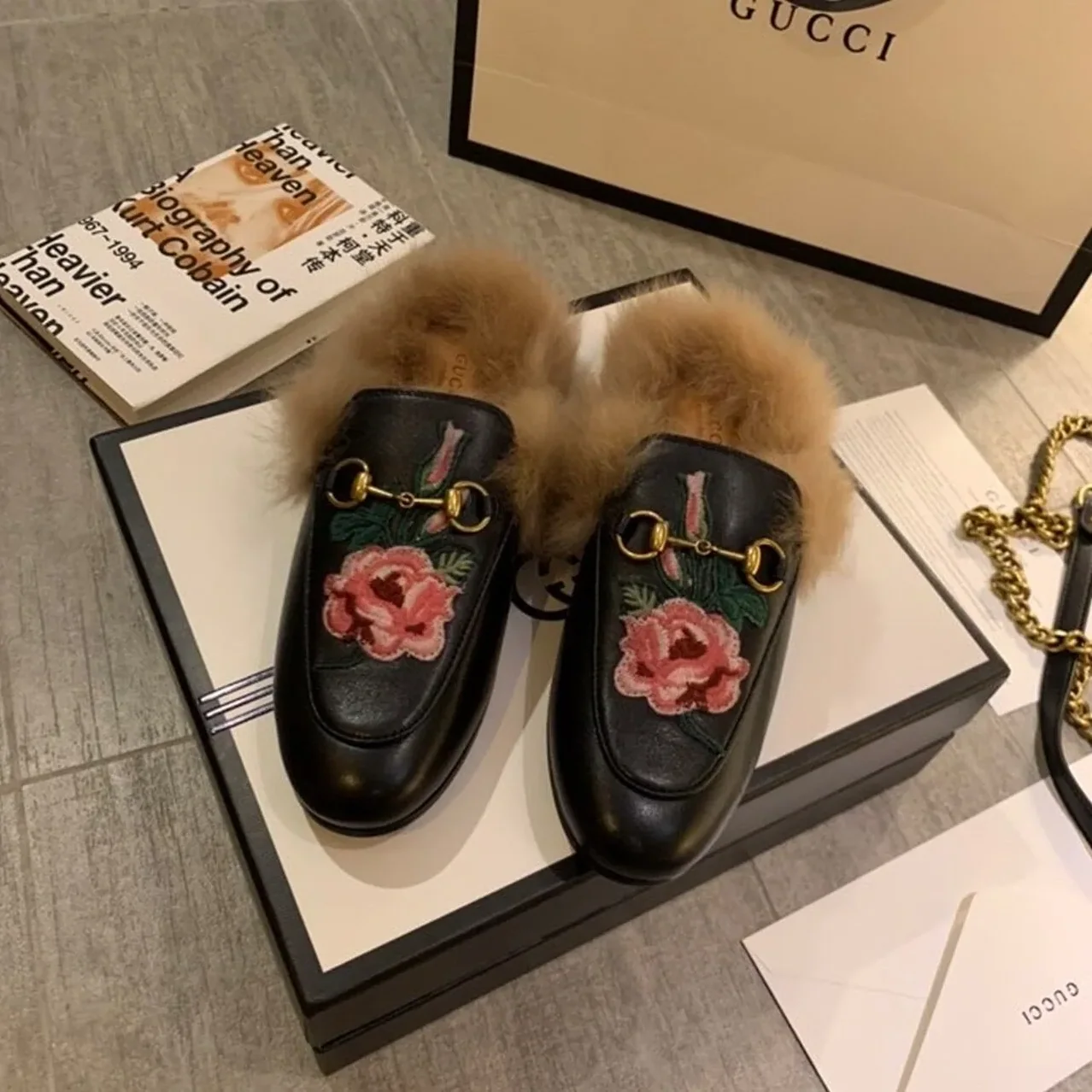 Gucci Re- Princetown Mules Black for Women Gucci Re- Princetown Mules Black for Women