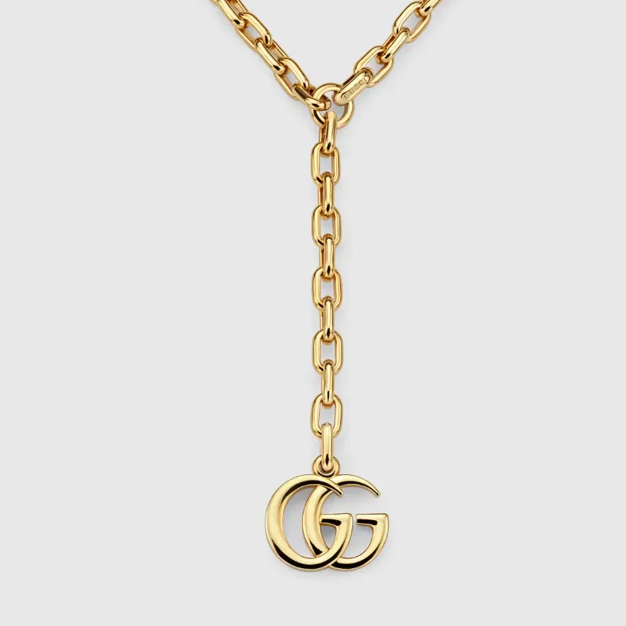 Gucci Marmont Pendant Chain Necklace Gold Hardware ? I8157 8027 Gucci Marmont Pendant Chain Necklace Gold Hardware ? I8157 8027