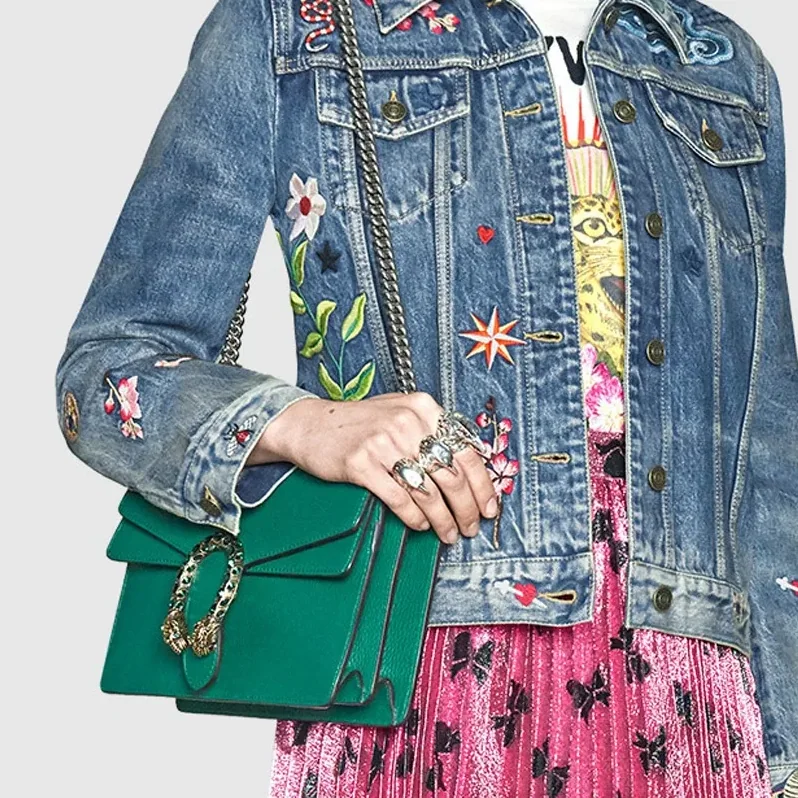 Gucci Dionysus Shoulder Bag in Green Palladium Hardware Gucci Dionysus Shoulder Bag in Green Palladium Hardware