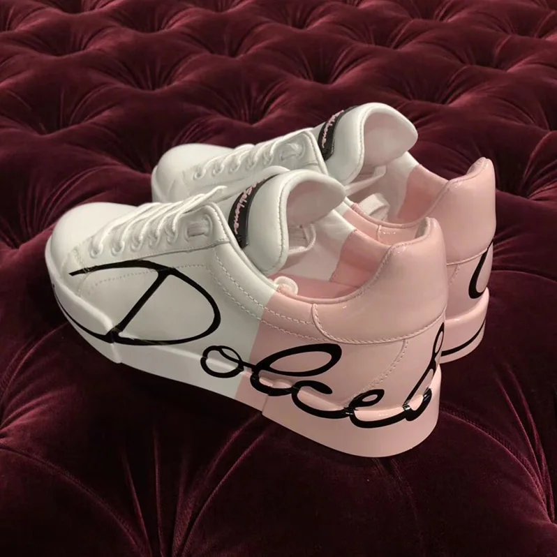 Dolce Gabbana D&G Shoes Zapatillas Portofino De Piel for Women in Pink