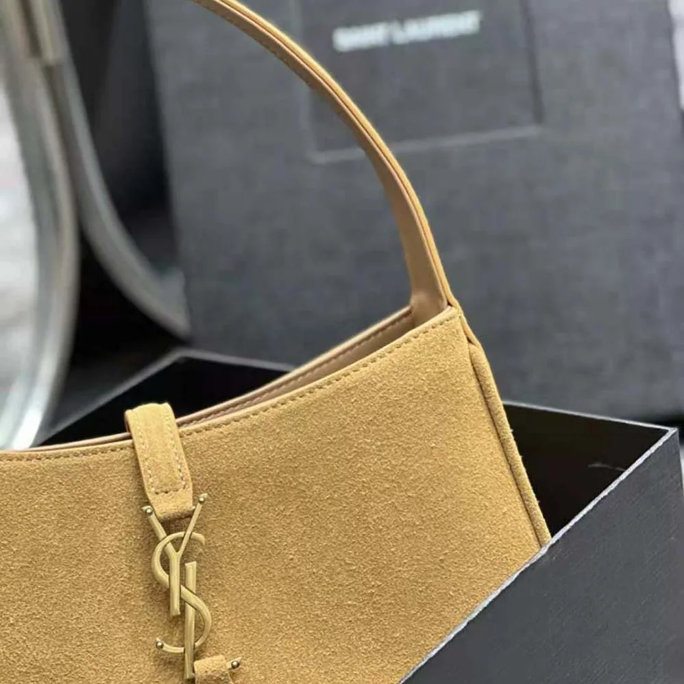 Saint Laurent YSL Le 5 A 7 Hobo Bag in Suede for Women in Brown Saint Laurent YSL Le 5 A 7 Hobo Bag in Suede for Women in Brown