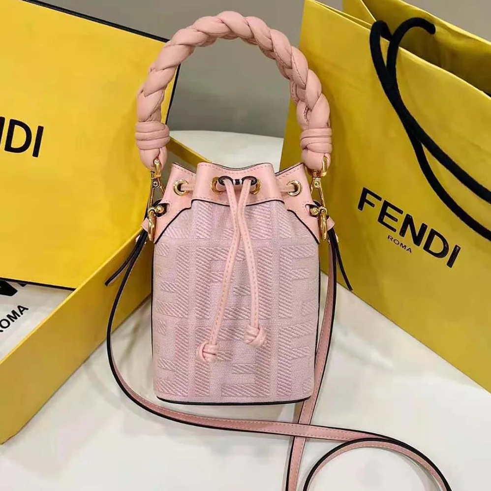 Fendi Mon Tresor Pink FF Canvas Mini for Women in Bag
