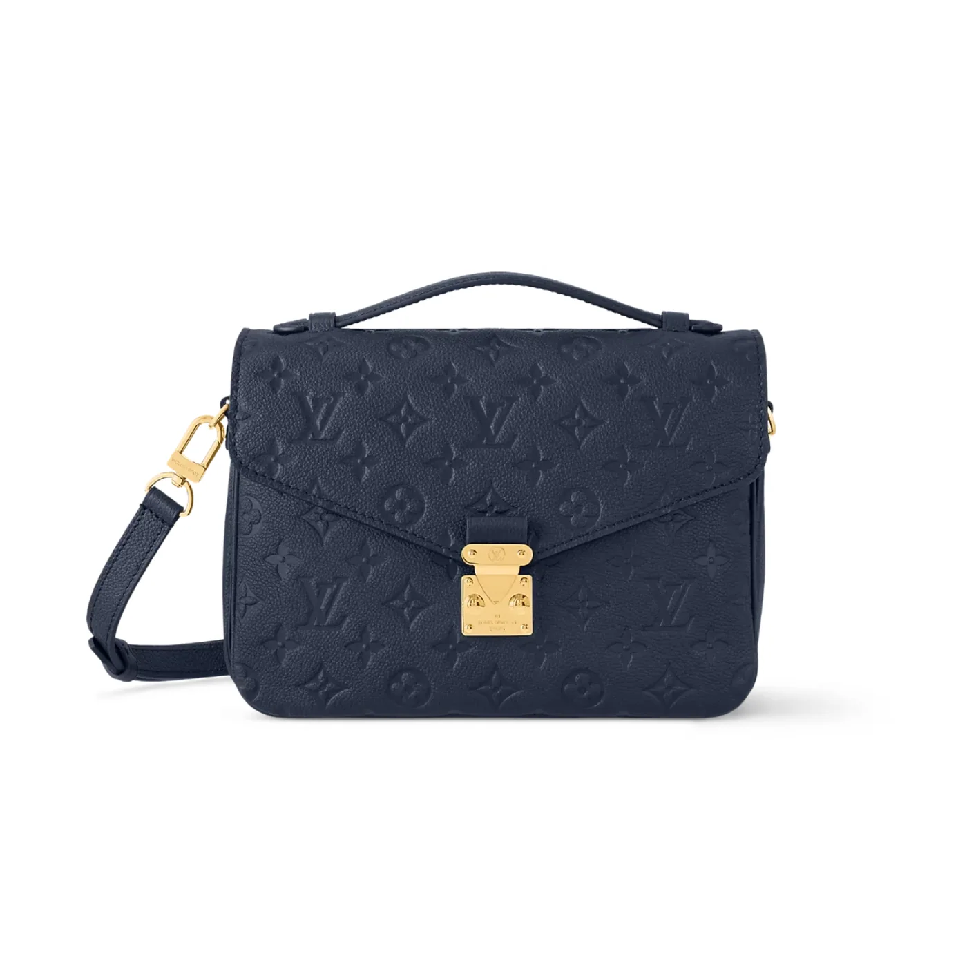 Louis Vuitton Pochette Metis Shoulder Bag / Navy Blue Monogram Empreinte Gold Hardware Louis Vuitton Pochette Metis Shoulder Bag / Navy Blue Monogram Empreinte Gold Hardware