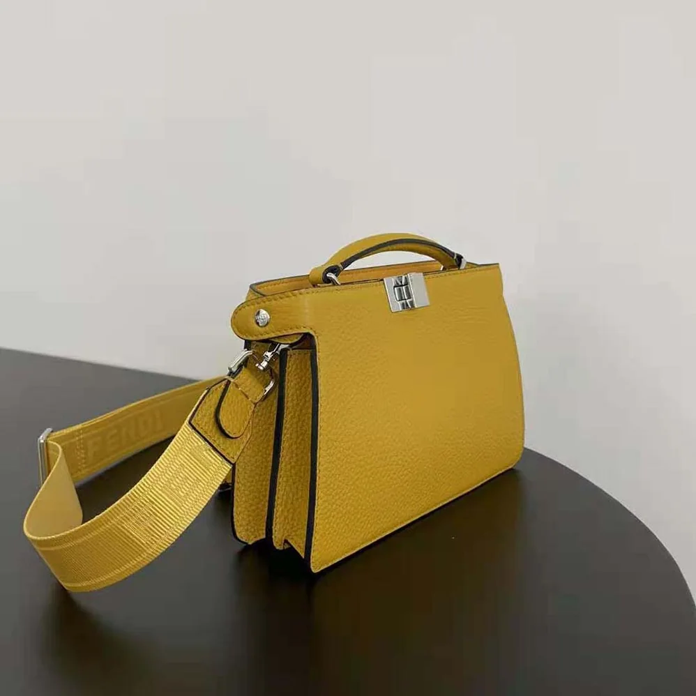Fendi Peekaboo ISeeU XCross Orange Leather Bag for Men Fendi Peekaboo ISeeU XCross Orange Leather Bag for Men