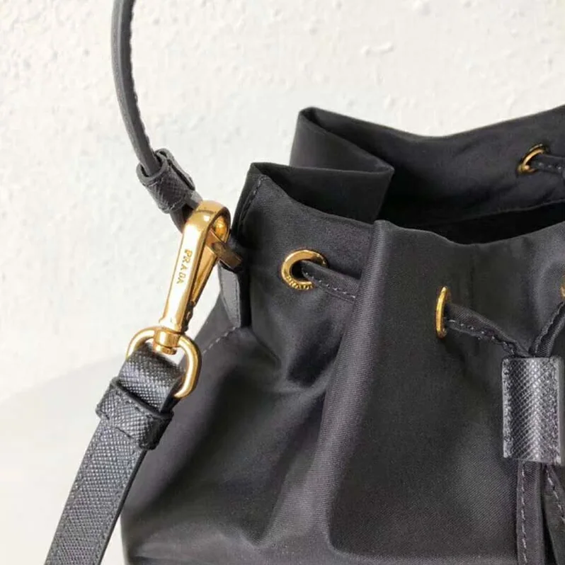 Prada Fabric Shoulder Bag for Unisex in Black Prada Fabric Shoulder Bag for Unisex in Black