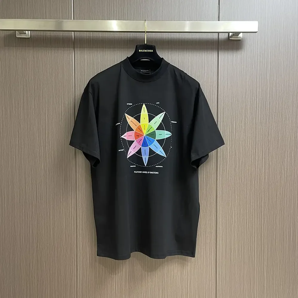 Balenciaga How Do You Feel? T-Shirt Medium Fit in Black Vintage Jersey for Women Balenciaga How Do You Feel? T-Shirt Medium Fit in Black Vintage Jersey for Women