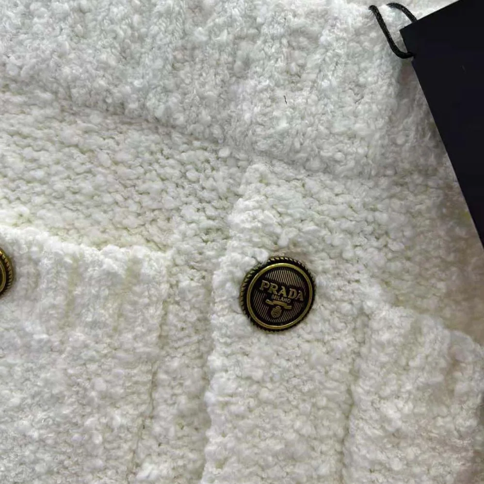 Prada Bouclé Mohair Miniskirt for Women in White