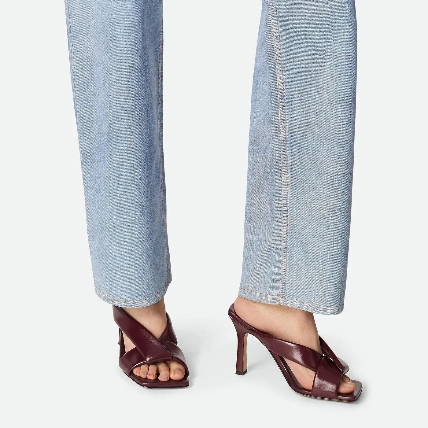 Bottega Veneta Riva Mule High Heel Seashell Bottega Veneta Riva Mule High Heel Seashell
