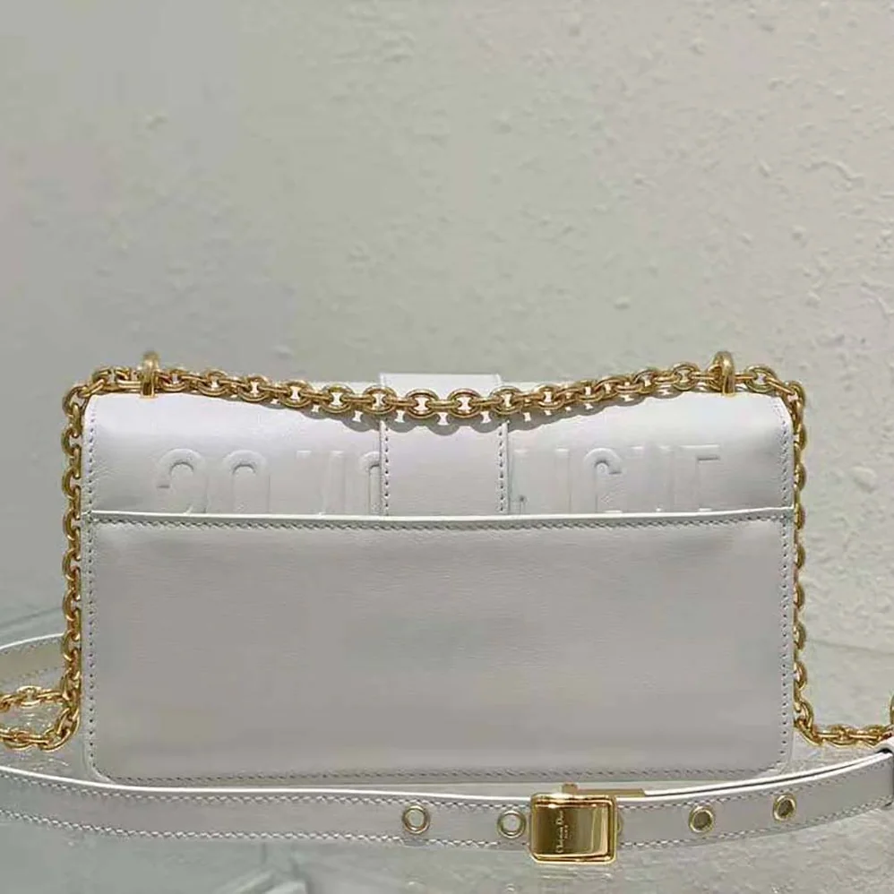 Dior 30 Montaigne East-West Bag with Chain Latte Calfskin for Women
