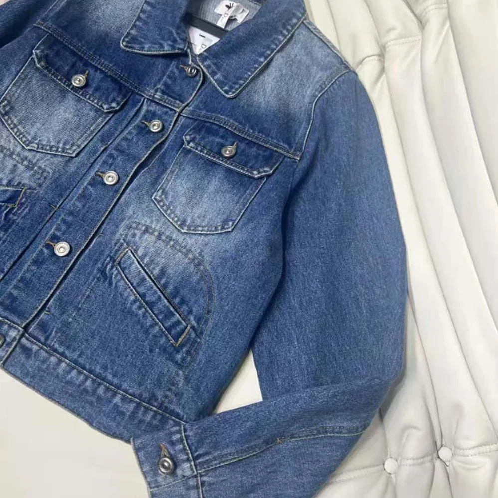 Dior Cropped Jacket Blue Stonewashed Cotton Denim for Women