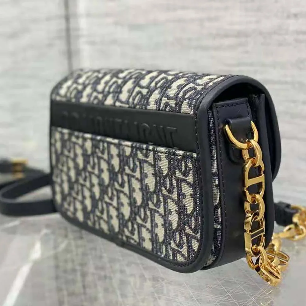 Dior 30 Montaigne Avenue Bag Blue Dior Oblique Jacquard for Women