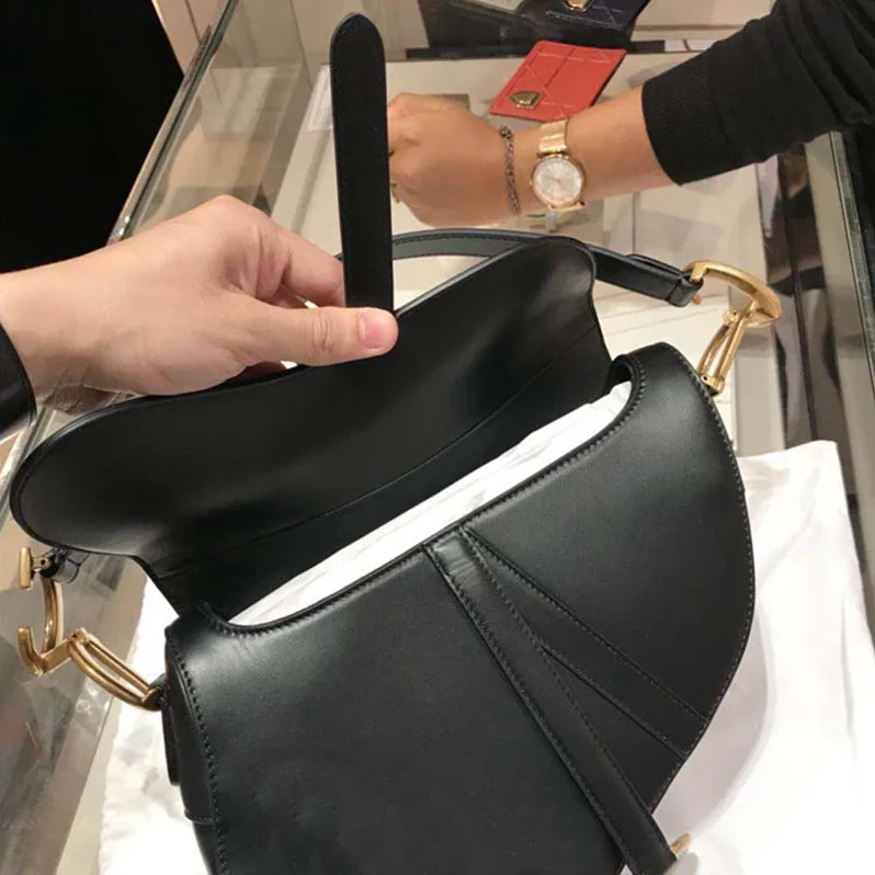 Dior Saddle Bag in Black Calfskin for Women