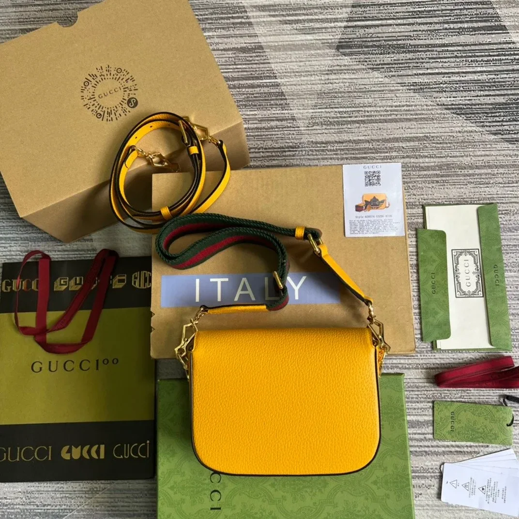 Gucci x Adidas Horsebit 1955 Mini Bag Yellow
