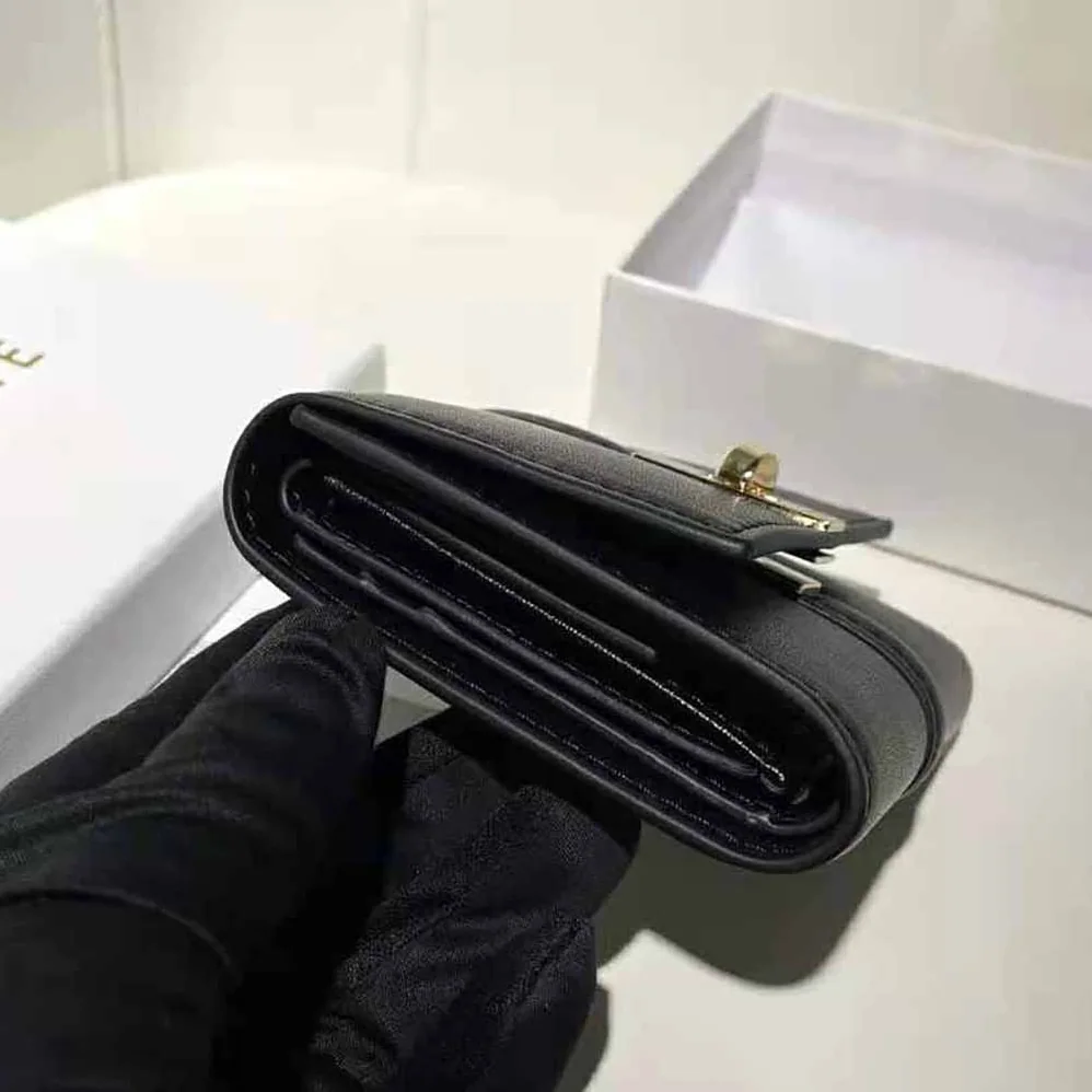 Celine Small Wallet 16 in Shiny Calfskin for Women in Black Celine Small Wallet 16 in Shiny Calfskin for Women in Black