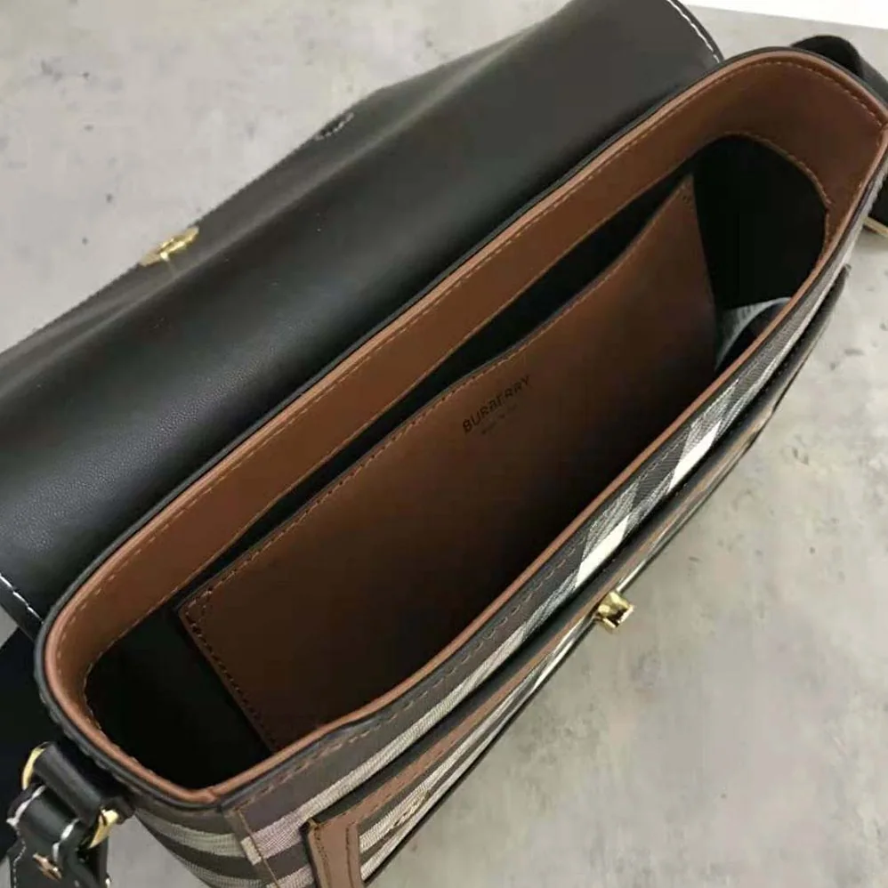 Burberry Note Bag with Logo-engraved Studs for Women in Brown