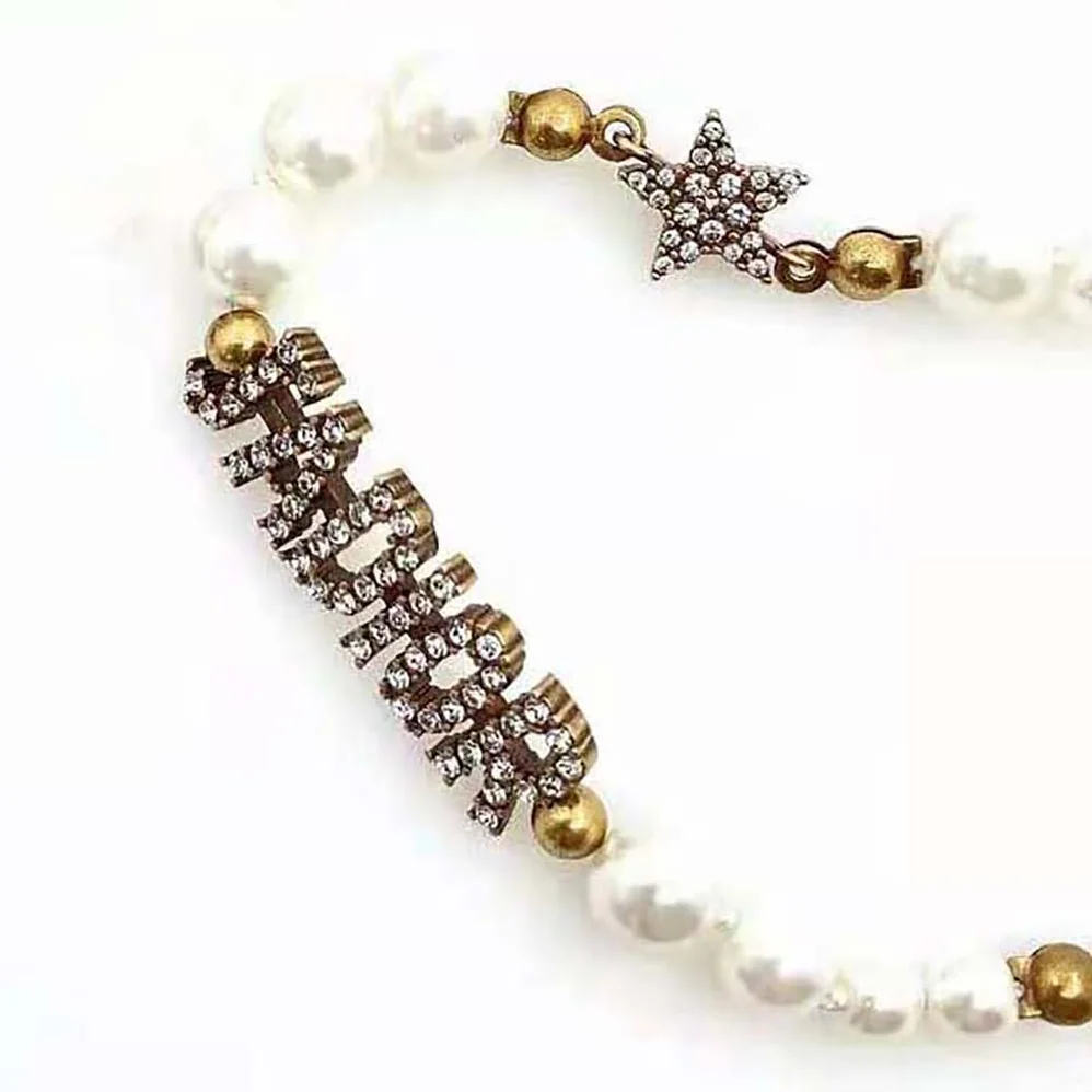 Dior J'Adior Choker Necklace Antique Gold for Women in Finish Metal