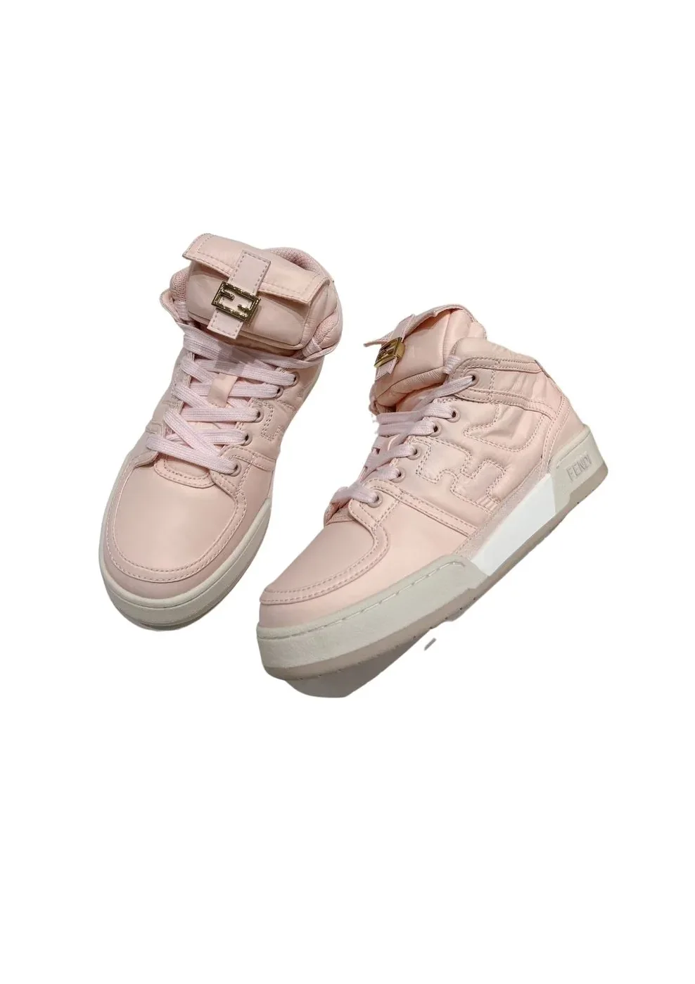 FD Fendi Match Lace-Up High-Top Sneakers Pink 8E8380ALIRF1JG9 FD Fendi Match Lace-Up High-Top Sneakers Pink 8E8380ALIRF1JG9